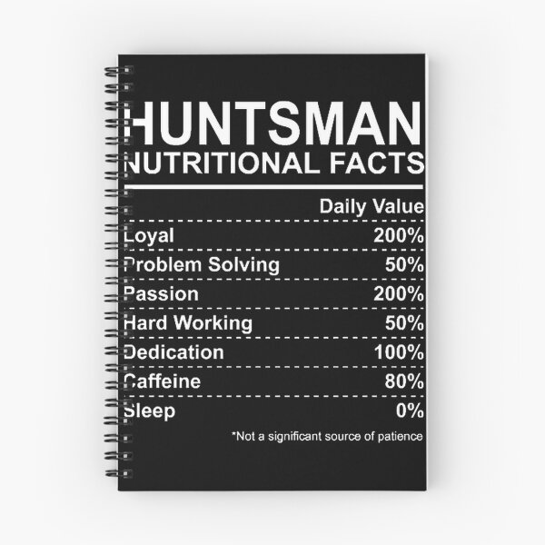 Item preview, Huntsman Nutritional Facts Funny Science Inspired Graphic Design designed and sold by OneCuriousFox.
