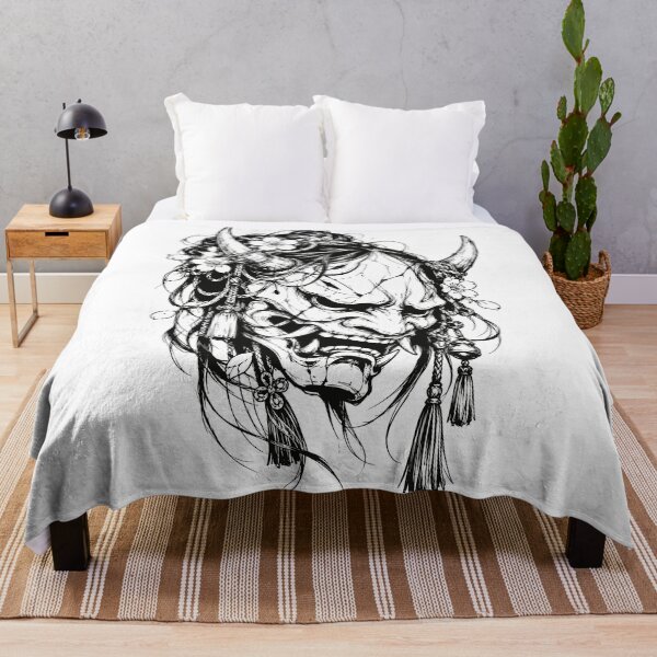 Artikelvorschau, Japanische Hannya-Maske mit Sakura und Quasten entworfen und verkauft von bapupa.