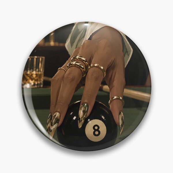 Artikelvorschau, Hinter der 8-Ball-Mauer: Grüne Billardringe und Goldringe entworfen und verkauft von salt n sass designs.