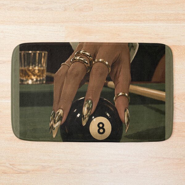 Item preview, Behind the 8-Ball Moody Green Billiards & Gold Rings Art designed and sold by salt n sass designs.