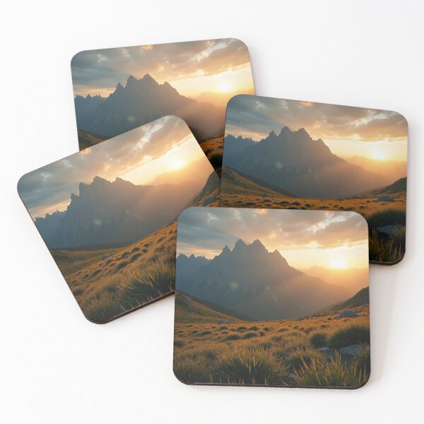 Item preview, Golden Summit Vista - Mountain Sunrise Panorama designed and sold by nhk999.