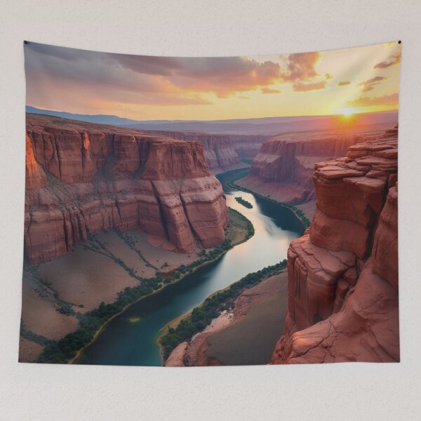 Item preview, River Through the Canyon - Desert Horizon Reflections designed and sold by nhk999.