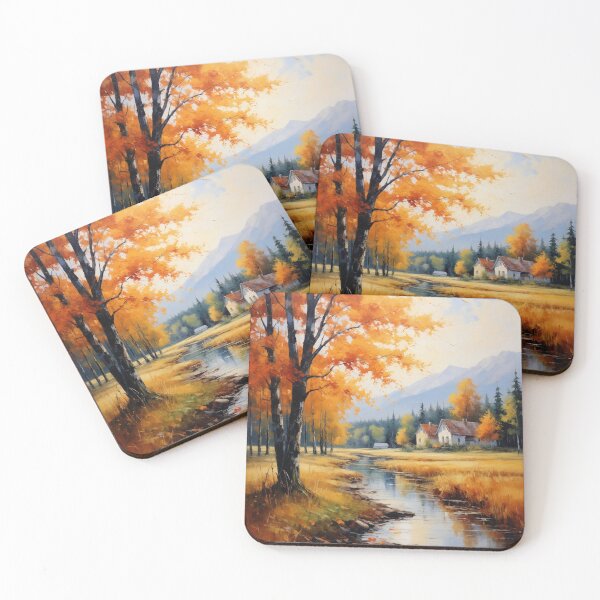 Item preview, Sunny October Forest – Golden Autumn Woodland Landscape designed and sold by Aleksey Gladyshev.