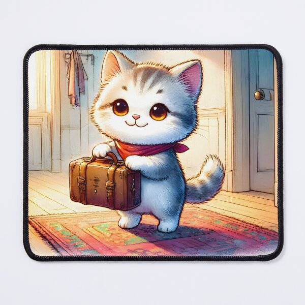 Item preview, Sweet Kitten Arriving Home with Suitcase designed and sold by Sybille-Yates.