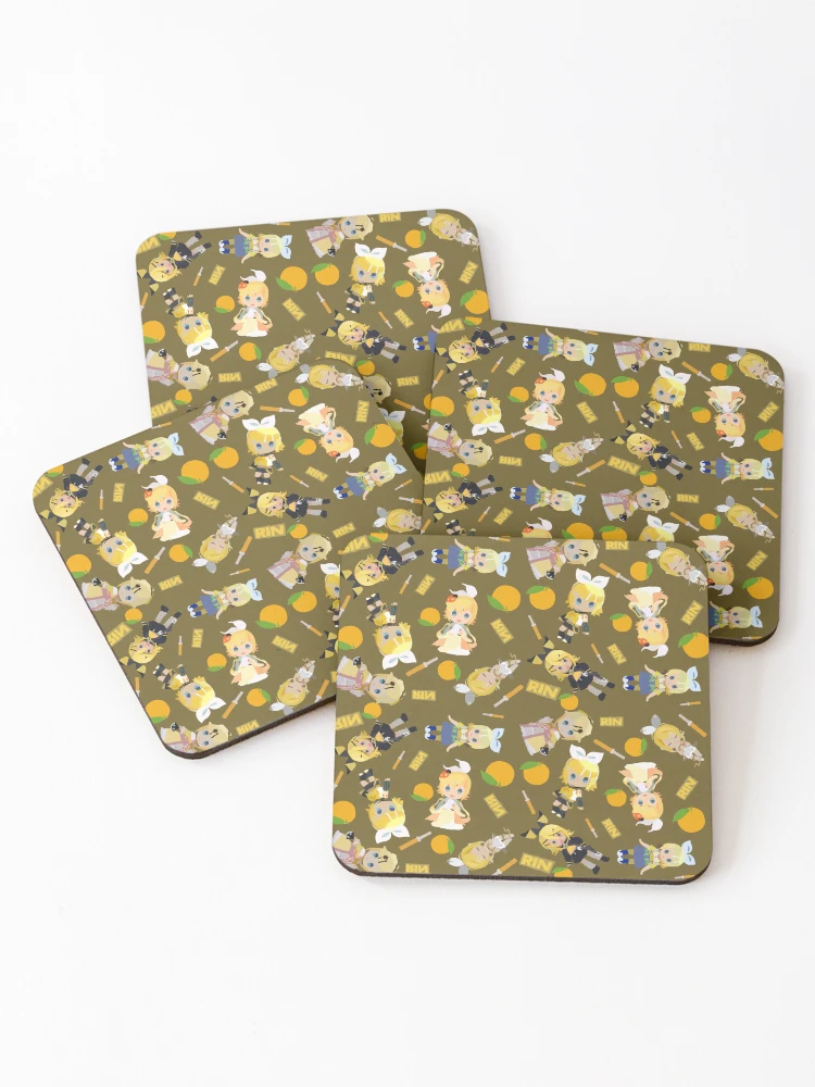 Thumbnail 1 of 5, Coasters (Set of 4), Kagamine Rin Pattern designed and sold by PatternBarn1.