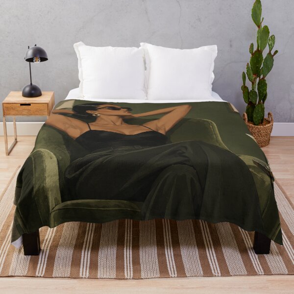Item preview, Martini Hour Chic Woman in Green Velvet Armchair designed and sold by salt n sass designs.