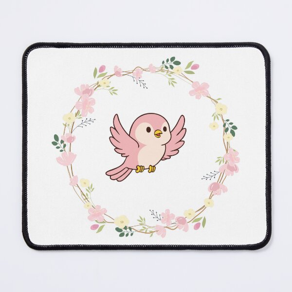 Item preview, Pink Floral Wreath with a Charming Pink Bird designed and sold by Mona Artistry.