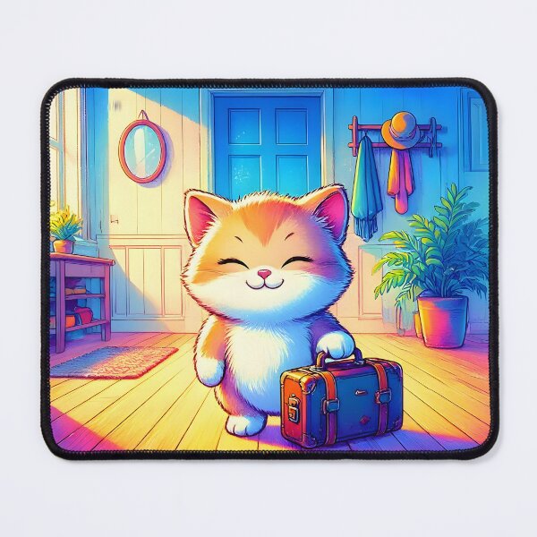 Item preview, of Sweet Kitten Arriving Home with Suitcase designed and sold by Sybille-Yates.