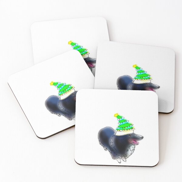 Item preview, Shane the Sheltie Wearing Christmas tree Hat - animalzinhats  designed and sold by Ashley’sAnimalz.