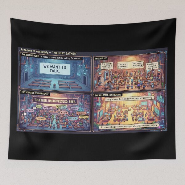 Item preview, Freedom of assembly: From silence to conversation designed and sold by Mianku | Für das Leben.