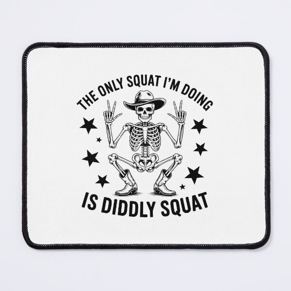 Item preview, Skeleton Cowboy Diddly Squat Funny Workout Fitness designed and sold by GiaoCalonas.