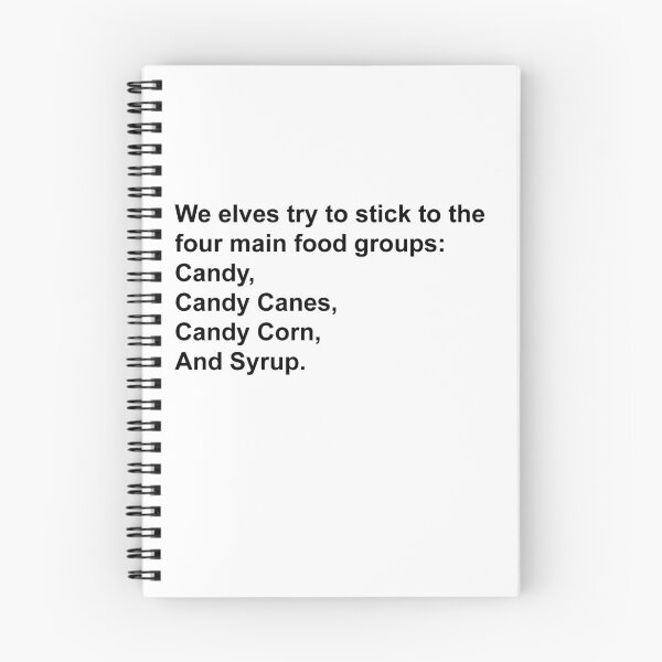 Item preview, Elf four main food groups: Candy, Candy Canes, Candy Corn, And Syrup. designed and sold by LozAtCR.