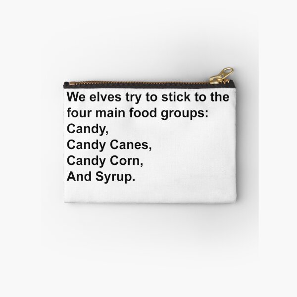 Item preview, Elf four main food groups: Candy, Candy Canes, Candy Corn, And Syrup. designed and sold by LozAtCR.
