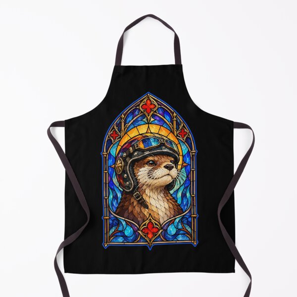 Item preview, Biker Otter Stained Glass designed and sold by TomFrontierArt.