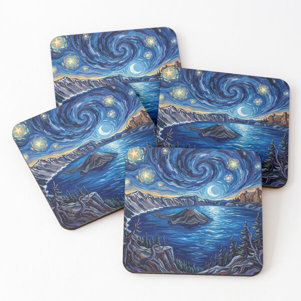 Item preview, Crater Lake Starry Night designed and sold by Bad-Decisions-Designs.