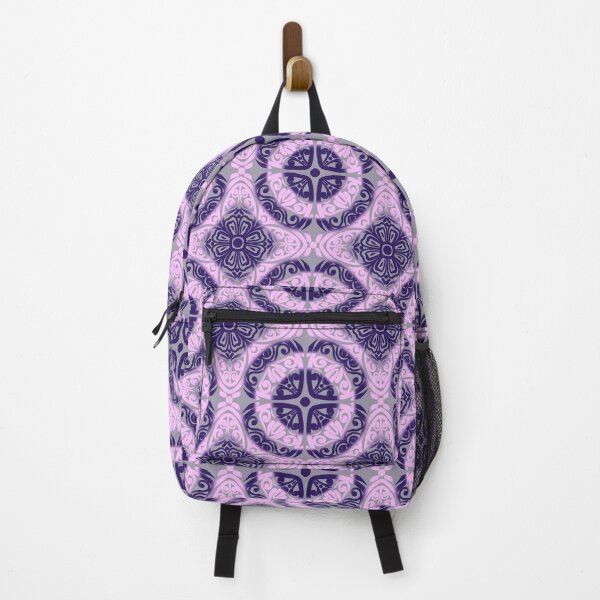 Item preview, Portuguese Ceramic Tile Motif | Purple & White Mediterranean Talavera Pattern designed and sold by Rukhscreations.
