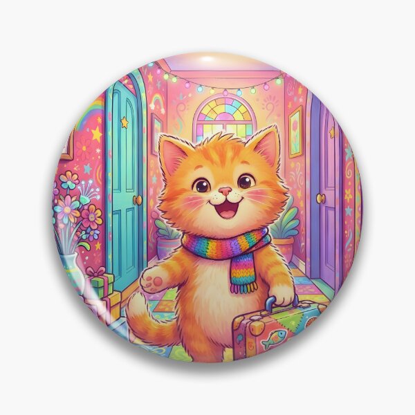 Item preview, Gatito tecnicolor llegando a casa designed and sold by Sybille-Yates.