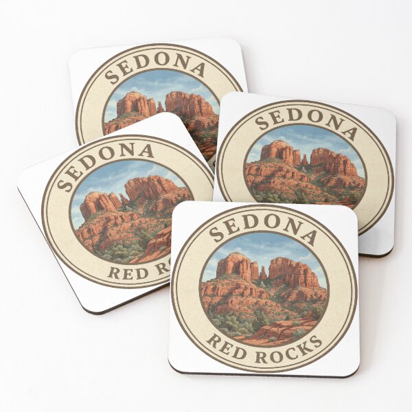 Item preview, Sedona Red Rocks Arizona Vintage Desert Badge designed and sold by CKaracaCrafted.
