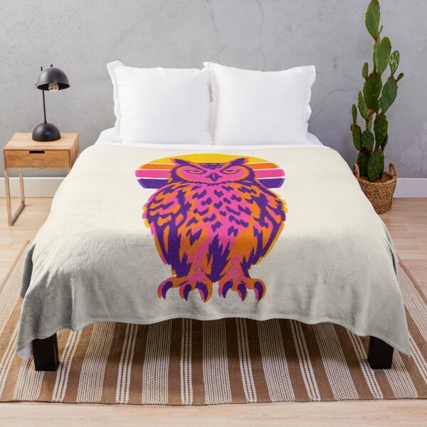 Item preview, Retro Synthwave Owl Sunset Risograph Design designed and sold by KungPowUnicorn.