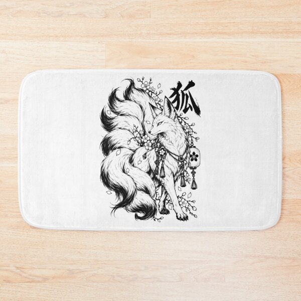Artikelvorschau, Japanische Folklore: Kitsune mit Kirschblüten entworfen und verkauft von bapupa.