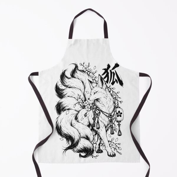 Item preview, Kitsune del folclore japonés con flores de cerezo designed and sold by bapupa.