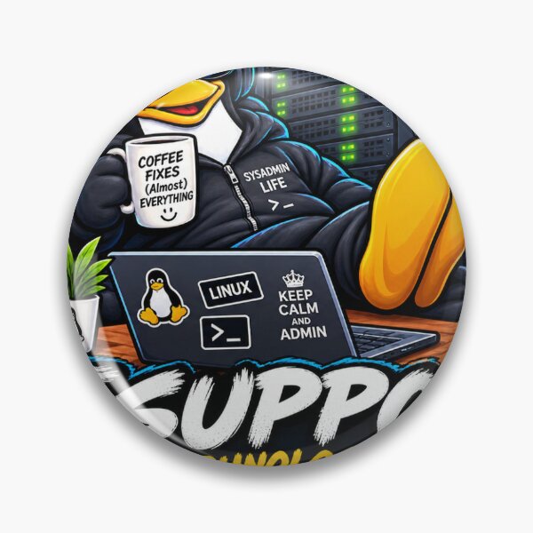 Artikelvorschau, Lustiger Sysadmin-IT-Support-Linux-Netzwerk-Humor entworfen und verkauft von TBillMAG — Retro Tech & IT Humor.