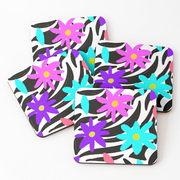 Item preview, Wildflower Tiger Stripes – Hand Drawn Retro Floral Pattern designed and sold by Britishdelights.