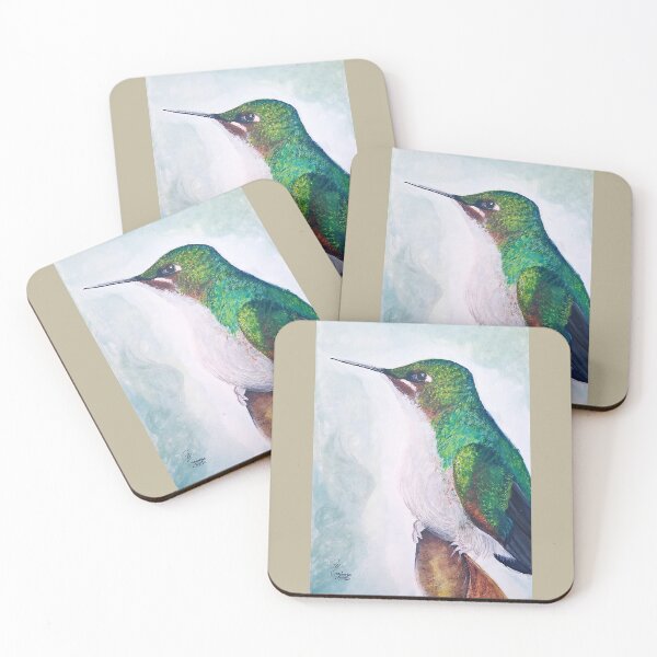 Item preview, Detailed hummingbird canvas artwork designed and sold by Tunjereza.