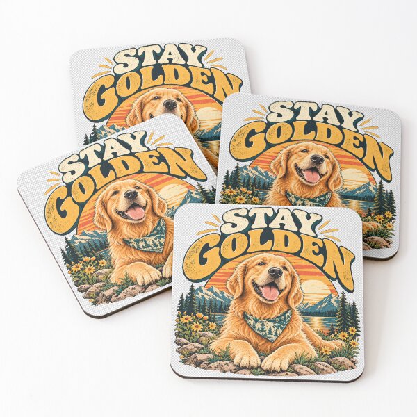 Item preview, Stay Golden Golden Retriever Vintage designed and sold by dogthingsclub.