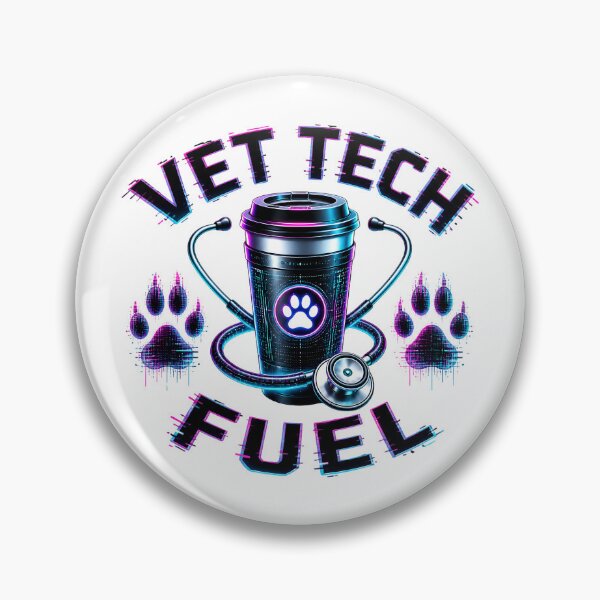 Item preview, Vet Tech Fuel Cyberpunk Glitch Veterinary Technician designed and sold by Créative touche .