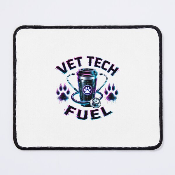 Item preview, Vet Tech Fuel Cyberpunk Glitch Veterinary Technician designed and sold by Créative touche .