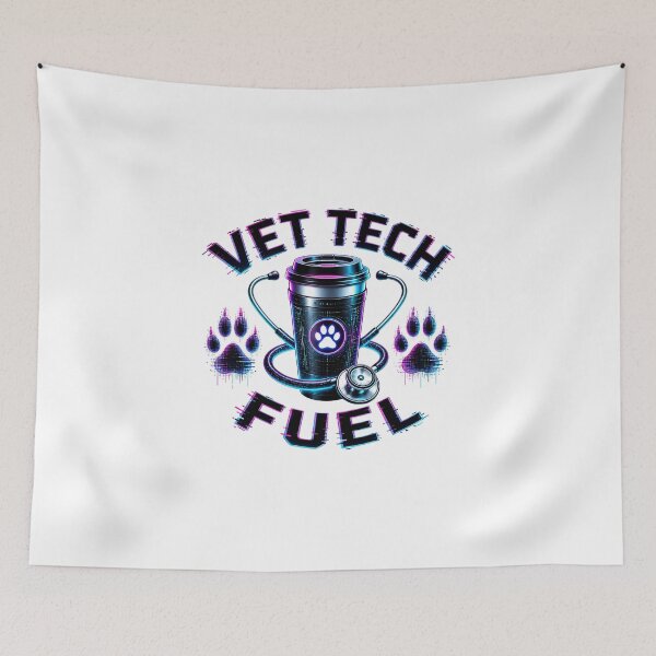 Item preview, Vet Tech Fuel Cyberpunk Glitch Veterinary Technician designed and sold by Créative touche .