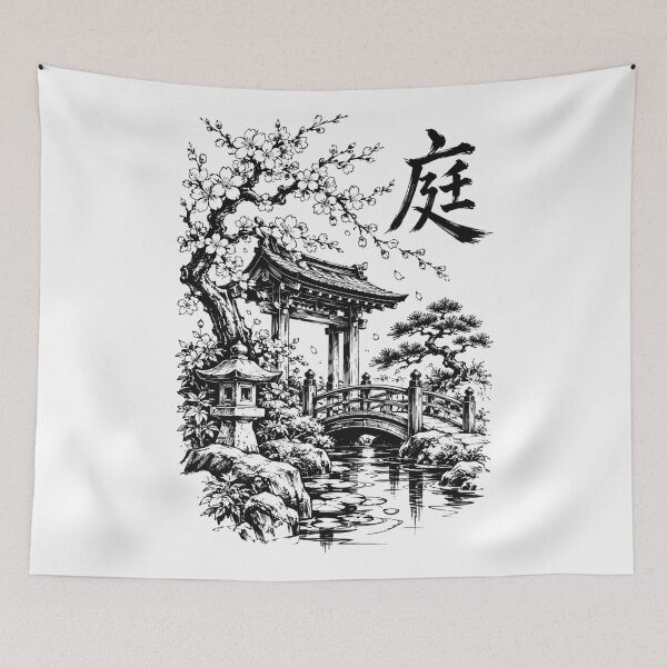Item preview, Japanese Garden in Bloom designed and sold by bapupa.