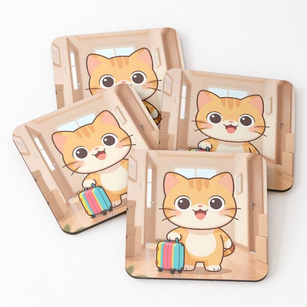 Item preview, Sweet Kitten Arriving Home with Suitcase designed and sold by Sybille-Yates.