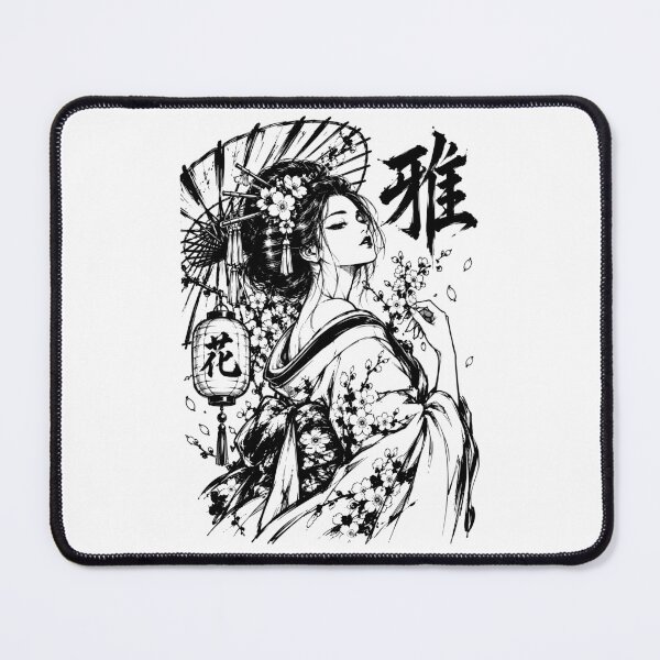 Artikelvorschau, Japanische elegante Geisha unter Blüten entworfen und verkauft von bapupa.