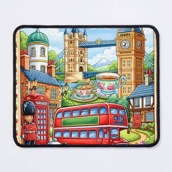Item preview, Colorful Illustration of United Kingdom Attractions designed and sold by Artessie.