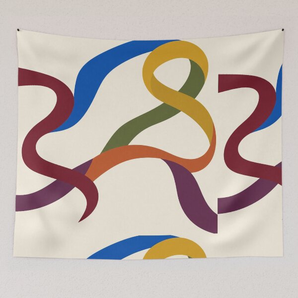 Item preview, Ribbon Run – Modern Abstract Scarf designed and sold by astersgraphics.