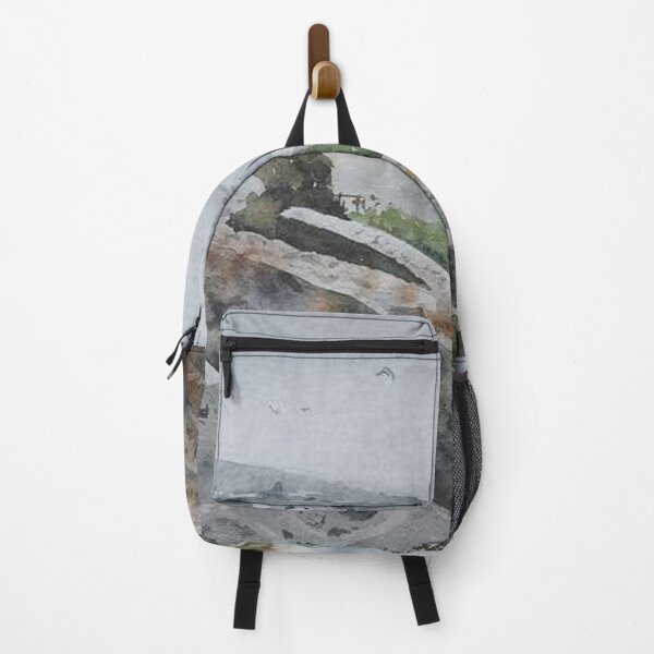 Item preview, Coastal Cliffs and Palm Watercolor designed and sold by SlavaArt.