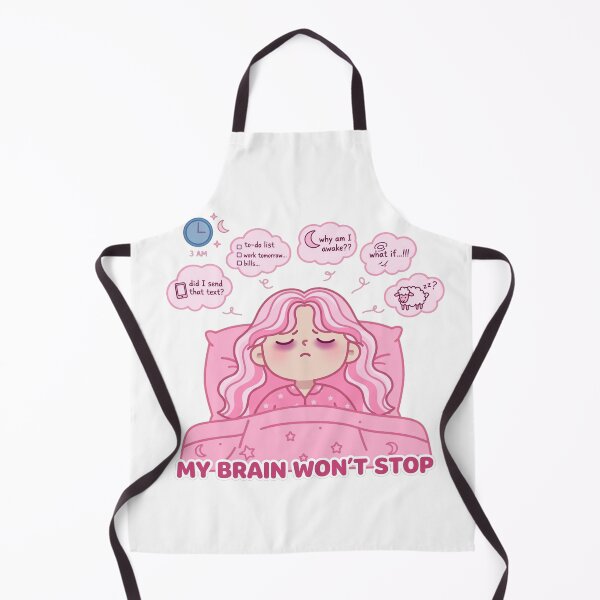 Item preview, My Brain Won't Stop - 3AM Overthinker Girl Insomnia designed and sold by GenZPopStudio.