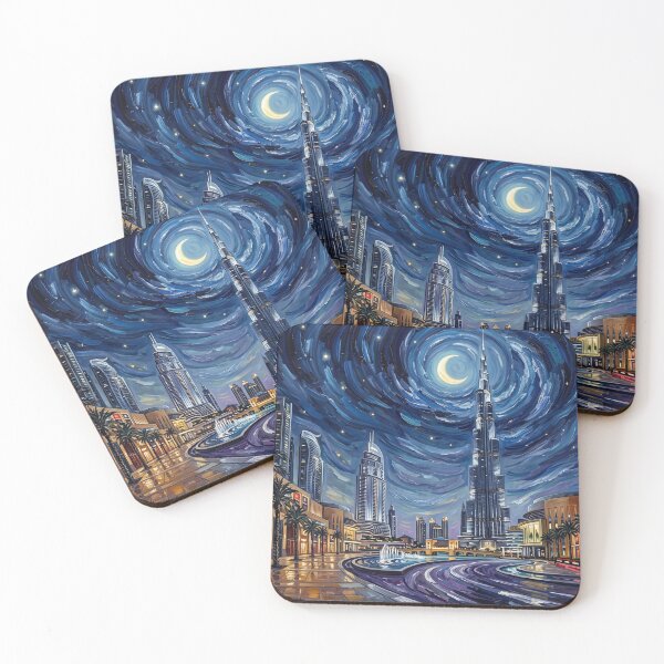 Artikelvorschau, Burj Khalifa Beneath a Van Gogh Sky entworfen und verkauft von Bad-Decisions-Designs.