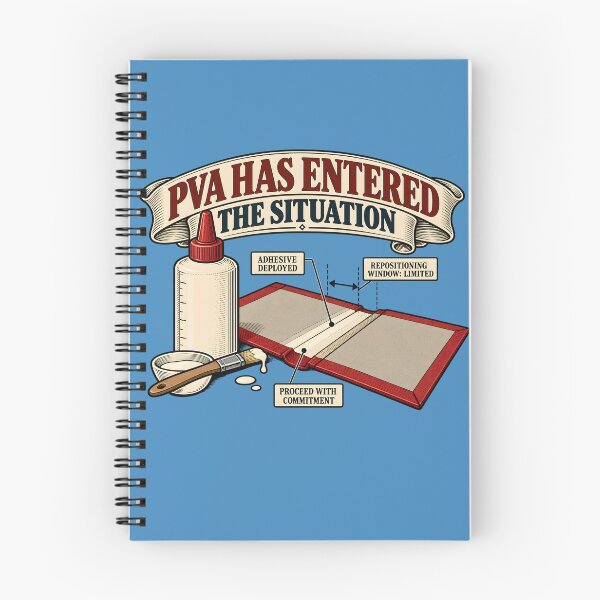 Item preview, PVA Has Entered the Situation | Bookbinding Humor designed and sold by FashCode.