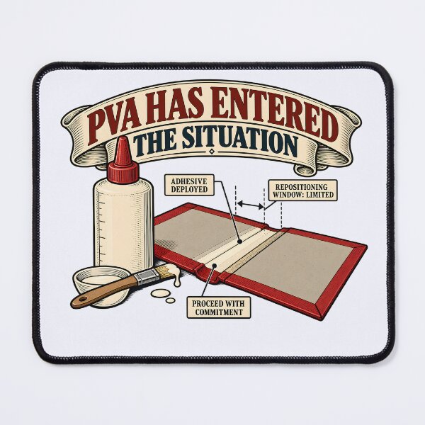 Item preview, PVA Has Entered the Situation | Bookbinding Humor designed and sold by FashCode.