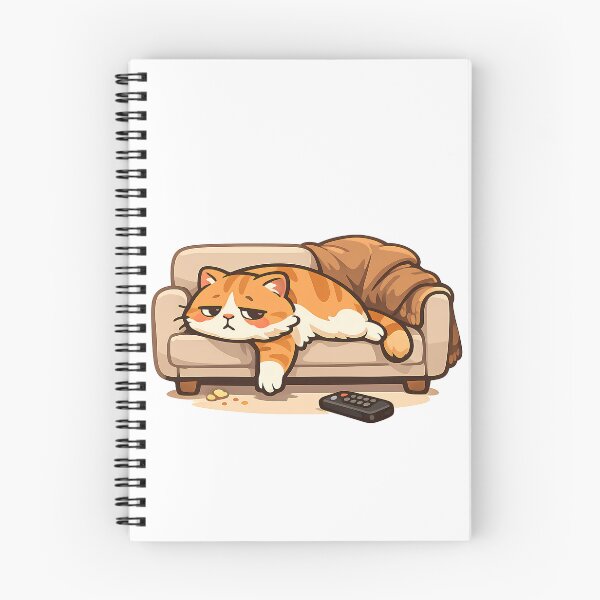 Item preview, Funny Couch Potato Cat Melting Nap designed and sold by UvooArt.