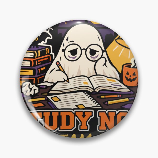 Item preview, Study Now Scream Later Halloween Ghost Student Sticker Vector designed and sold by YasminTaha.