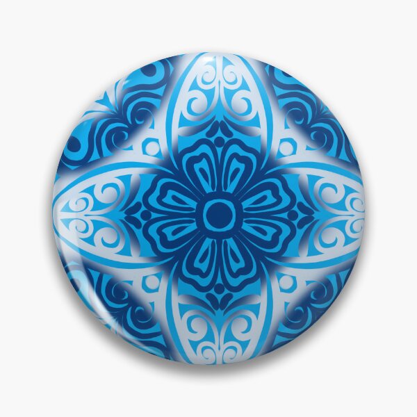 Item preview, Portuguese Ceramic Tile Motif | Light Blue & White Mediterranean Talavera Pattern designed and sold by Rukhscreations.