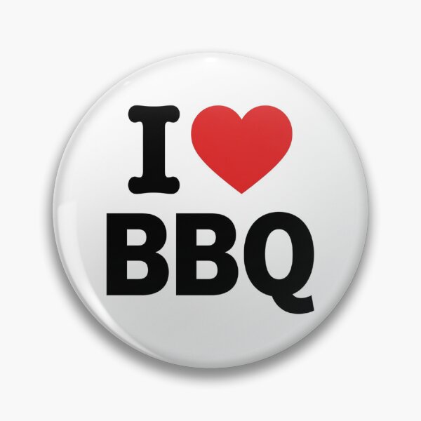 Item preview, I Love BBQ Unique Retro Red Heart Barbecue Pitmaster Backyard Grilling Cookout designed and sold by raedattia.