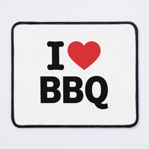 Item preview, I Love BBQ Unique Retro Red Heart Barbecue Pitmaster Backyard Grilling Cookout designed and sold by raedattia.