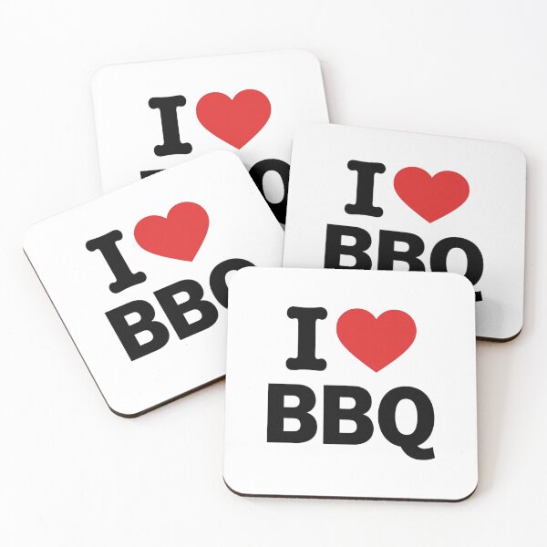Item preview, I Love BBQ Unique Retro Red Heart Barbecue Pitmaster Backyard Grilling Cookout designed and sold by raedattia.