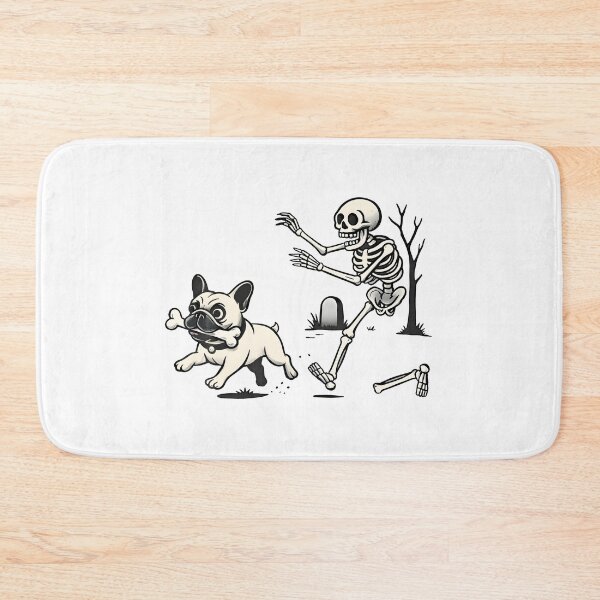 Item preview, Skeleton Dog Chase Bone Halloween Art designed and sold by GiaoCalonas.