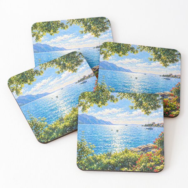 Item preview, Sunny Montreux and Lake Geneva View designed and sold by SlavaArt.